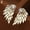 Gold, variant on Grandest Birch Women Retro Gothic Cool Jewelry Angel Wing Rhinestone Ear Jacket Earrings Alloy, Rhinestone White