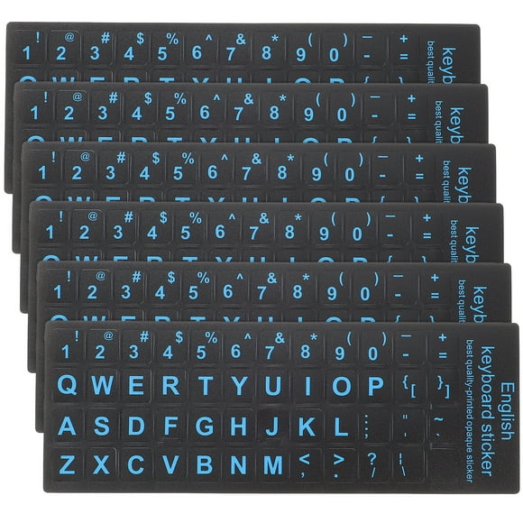 Pegatina de lingües de teclado de reemplazo de pegatina de 6 piezas para la computadora portátil para computadora portátil