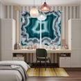 thumbnail image 6 of Curtains 84 Inches Long 2 Panels, Green Agate Grommets Window Treatment Curtain, Ombre Modern Abstract Art Thermal Curtains Drapes for Living Room/Bathroom, 6 of 9