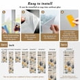 thumbnail image 6 of Spring Tulips Flower Window Privacy Film, Vintage Floral Barn Doors Rustic Beige Static Cling UV Sun Blocking Heat Control Window Tint Day and Night, Non-Adhesive One Way Privacy Cover 23.6''x59'', 6 of 7