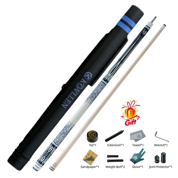 KONLLEN Pool Cue Stick Pro Taper Canadian Maple Billiard Pool Sticks for Adults with Low Deflection Shaft (10.5mm/11.5mm/12.5mm Tip) Professional Billiard Cue Set with Extension and Cue Case