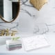 thumbnail image 5 of Bandeja de tocador de baño de mármol, decoración del hogar, organizador de cosméticos de bañera de resina blanco, 5 of 7
