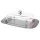 thumbnail image 1 of Caja contenedora de almacenamiento de pan y queso con tapa transparente, caja para platos de queso y mantequilla de acero inoxidable, 1 of 5