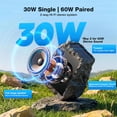 thumbnail image 4 of 2 Pack Outdoor Rock Bluetooth Speakers, Tweeters+Subwoofer, Pair 100+ Speakers, Stereo Deep Bass IPX7 Waterproof Speaker, Solar Powered, Perfect for Pool, Garden, Deck and Outdoor, 4 of 8