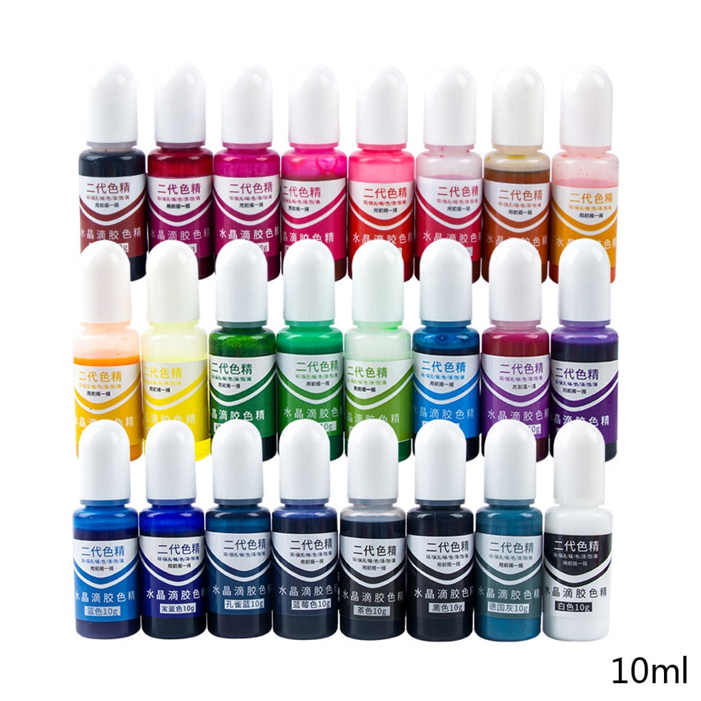 WINDLAND 24 Colors Art Ink Alcohol Resin Pigment Kit Liquid Resin Colorant Dye Ink Diffusion for UV Resin Coloring Concentrated