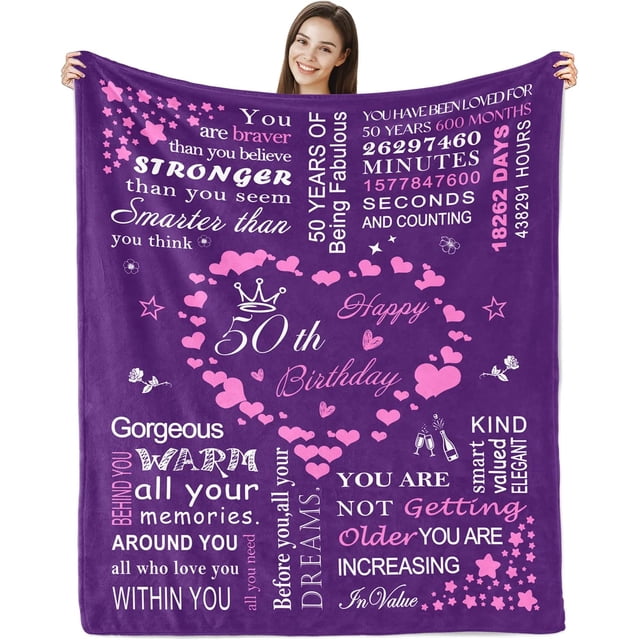 LHSHID 40th Birthday Gifts for Women Blanket 40th Birthday Gifts Ideas Birthday Gifts Throw Blanket Women 40th Birthday Gifts for Sister Wife Mom 40 Year Old Birthday Gift Ideas 30x40in
