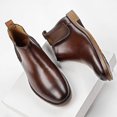 thumbnail image 1 of Zapatos formales retro de caña alta para hombre, botas Martin de piel de vaca con punta redonda para negocios británicos, 1 of 6
