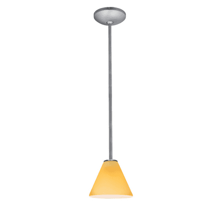 

Pendants 1 Light Fixtures With Brushed Steel Finish Metal Material E-26 Type 6 100 Watts