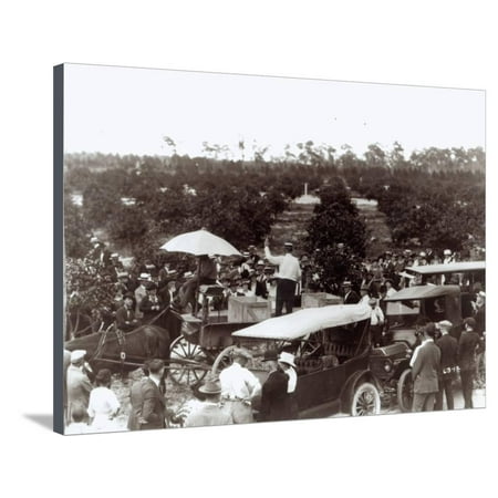 Selling Land in Coral Gables, 13th December 1920 Stretched Canvas Print Wall Art By American
