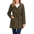thumbnail image 1 of Ma Croix Womens Lightweight Parka Fur Lined Coat Hooded Anorak Jacket, 1 of 6