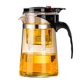 thumbnail image 1 of Tetera de cristal con forma de pétalo con infusor desmontable, 500 ml, resistente al calor, 1 of 9