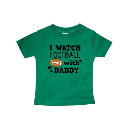 

Inktastic I Watch Football with My Daddy Gift Baby Boy or Baby Girl T-Shirt