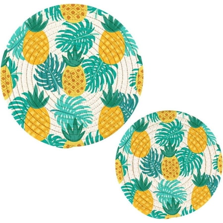 

Pineapple 2 Pack Pot Holders Trivets Heat Resistant Hot Pads for Kitchen Table Decoration Trivets for Hot Dishes/Pot/Bowl/Teapot/Hot Pot Holders 7 + 9.45