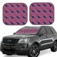 thumbnail image 6 of Kdxio Leopard Print Print 2-Piece Sun Shade Front Windshield - Foldable Car Front Window Sunshades for Most Sedans SUV Truck, 6 of 6