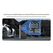 Multifunctional Digital Display, Wireless Smart Car Tire Pump - Black