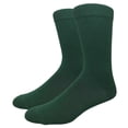 thumbnail image 2 of COUVER Mens Classic Cotton Solid Plain Crew Dress Socks Forest 2 Pairs Size 8-13 (Mens), 2 of 8