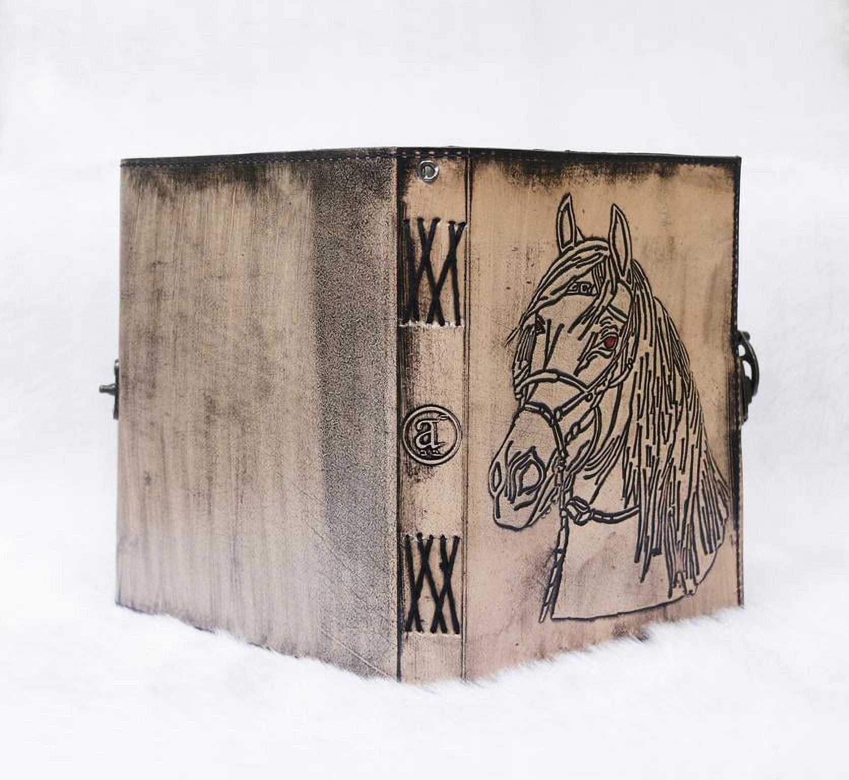 Leather Horse Journal Planner Notebook Sketchbook - Crazy Leather Writing Journal Lover Gift for Women & Men - 8x6 Inch