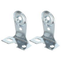 Foxnovo 2Sets Mount Bracket Silver Metal Sturdy Curtain Installation Supplies