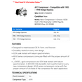 thumbnail image 2 of A/C Compressor - Compatible with 1985 - 1990 Dodge Daytona 1986 1987 1988 1989, 2 of 2