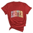 thumbnail image 1 of Plebaso T-Shirts de Pâques pour Femmes Manches Courtes Graphiques Hauts Imprimés Décontractés Mode pour Femmes, 1 of 6