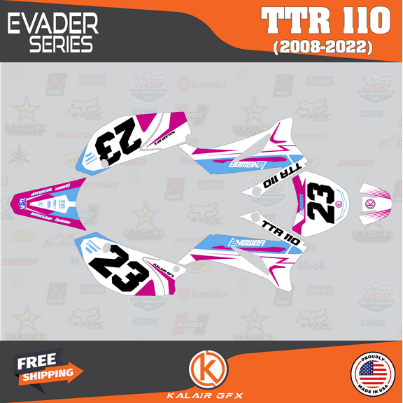 Kalair GFX Graphics Kit for Yamaha TTR110 (2008-2023) Evader Series