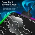 thumbnail image 2 of Large RGB Gaming Mouse Pad Led Glowing Mousepad Non-Slip Rubber Base 13 Light Modes 35.4x15.7 Line Cloud, 2 of 6