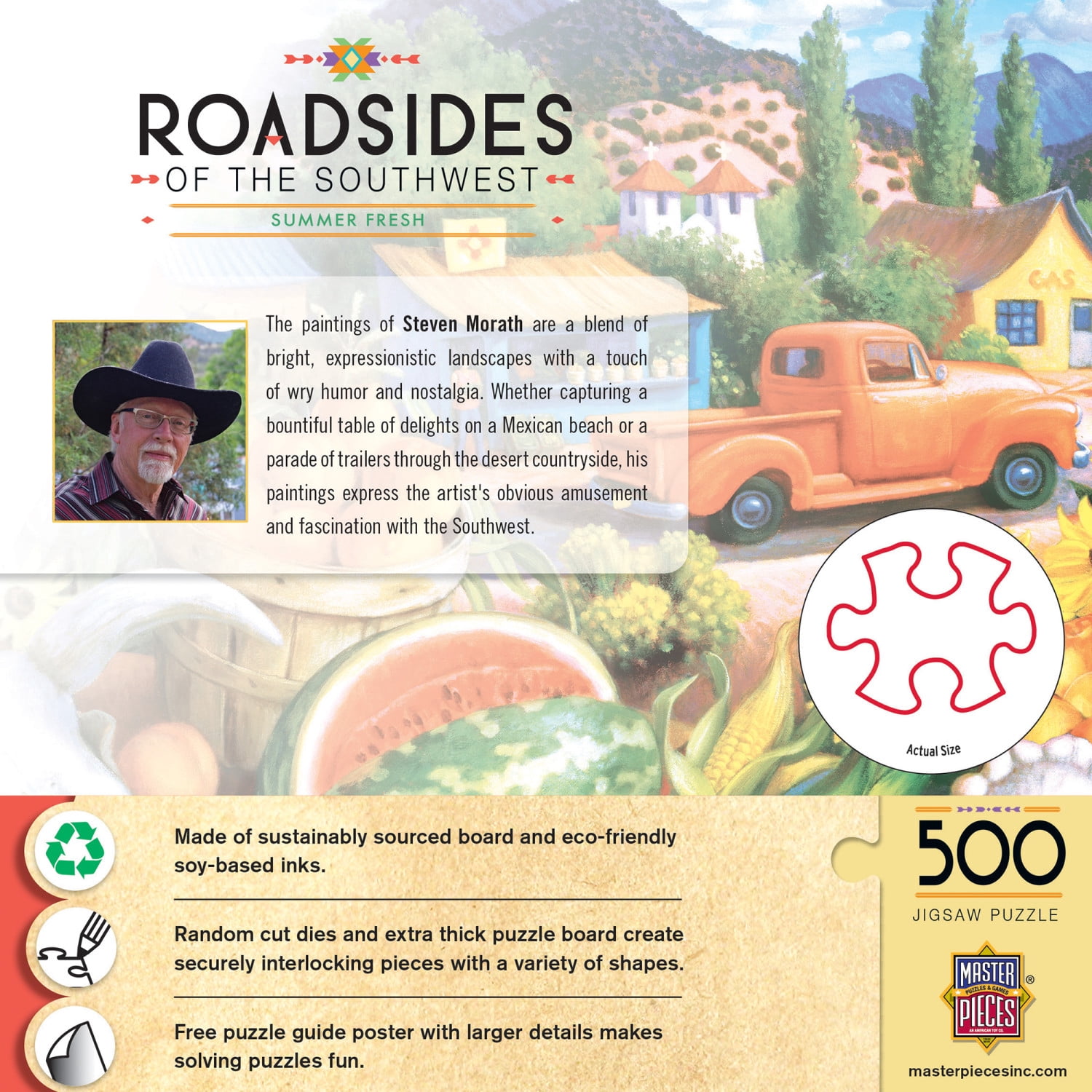 MasterPieces Roadsides 500 Piece Jigsaw Puzzle for Adults - Summer Fresh Theme 21"x15"