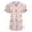 Pink, variant on Stichou Womens Easter Scrub Tops 2026 Rabbit Eggs Graphic Happy Short Sleeve Clothes Casual V-Neck Holiday Tops with Pockets Beige 3XL