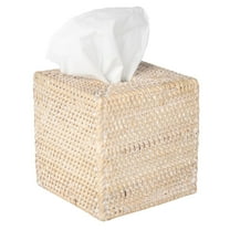 Kouboo Loma Collection Handwoven Rattan Facial Tissue Cover, 1 Count