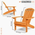 thumbnail image 2 of WINSOON All Weather HIPS Outdoor Plastic Adirondack Chair-Orange, 2 of 5