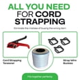 thumbnail image 7 of IDL Packaging 3/4" x 250' Mini Woven Cord Strapping Roll, 2400 lbs - Break Strength, 6 x 3 Core, White (Pack of 1), 7 of 7