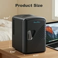thumbnail image 3 of 4L Portable Mini Fridge, 12V/120V Dual Voltage Car Home Refrigerator, Unique Wave Pattern Door Cosmetic Skincare Fridge with Inner Partition Storage Shelf, 3 of 6