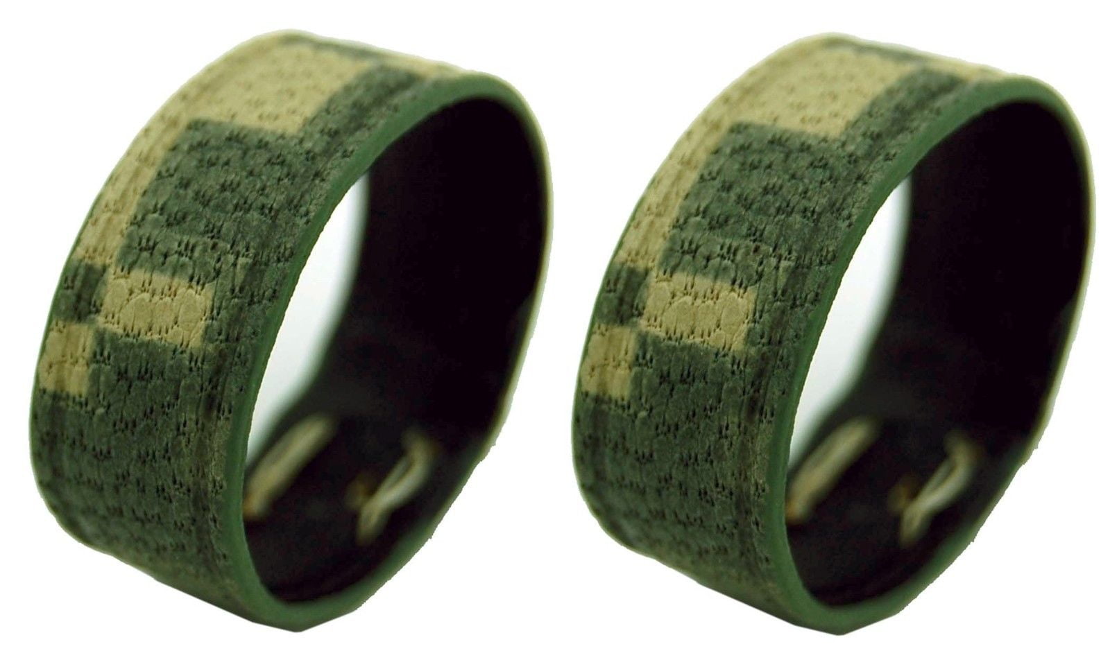 2 X Genuine Leather Replacement Green Watch Band Loop Keeper 22