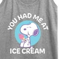 thumbnail image 3 of Peanuts - You Had Me At Ice Cream - Women's Racerback Tank Top, 3 of 6