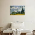 thumbnail image 2 of Elephant Stock Wheat Field With Cypresses Painting Wall Art - Horizontal Canvas Wall Art - Living Room Wall Decor - Nature Canvas - Blue And Green Decor By Vincent Van Gogh - 30" x 20", 2 of 8