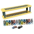thumbnail image 2 of Estante de almacenamiento para coches de juguete infantiles, soporte de exhibición para estacionamiento, estante de exhibición de mesa 2 niveles con 14 vagones, 2 of 9