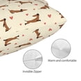 thumbnail image 3 of Balery Heart Dachshund Funda de Cojín Estampada, Regalos para Mujeres, Regalos de Amor para Ella, Regalos para Novia o Esposa, Funda de Almohada-16"x24", 3 of 6