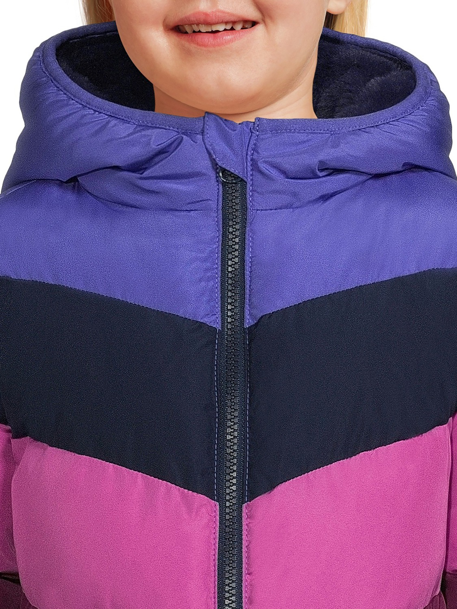 Swiss Tech Baby and Toddler Girls Puffer Jacket with Hood, Sizes 12M-5T - image 4 of 6