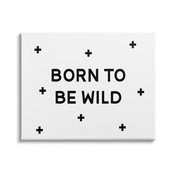 Stupell Industries Born to Be Wild Adventure Phrase Minimal Pattern, 40 x 30, Design by Daphne Polselli