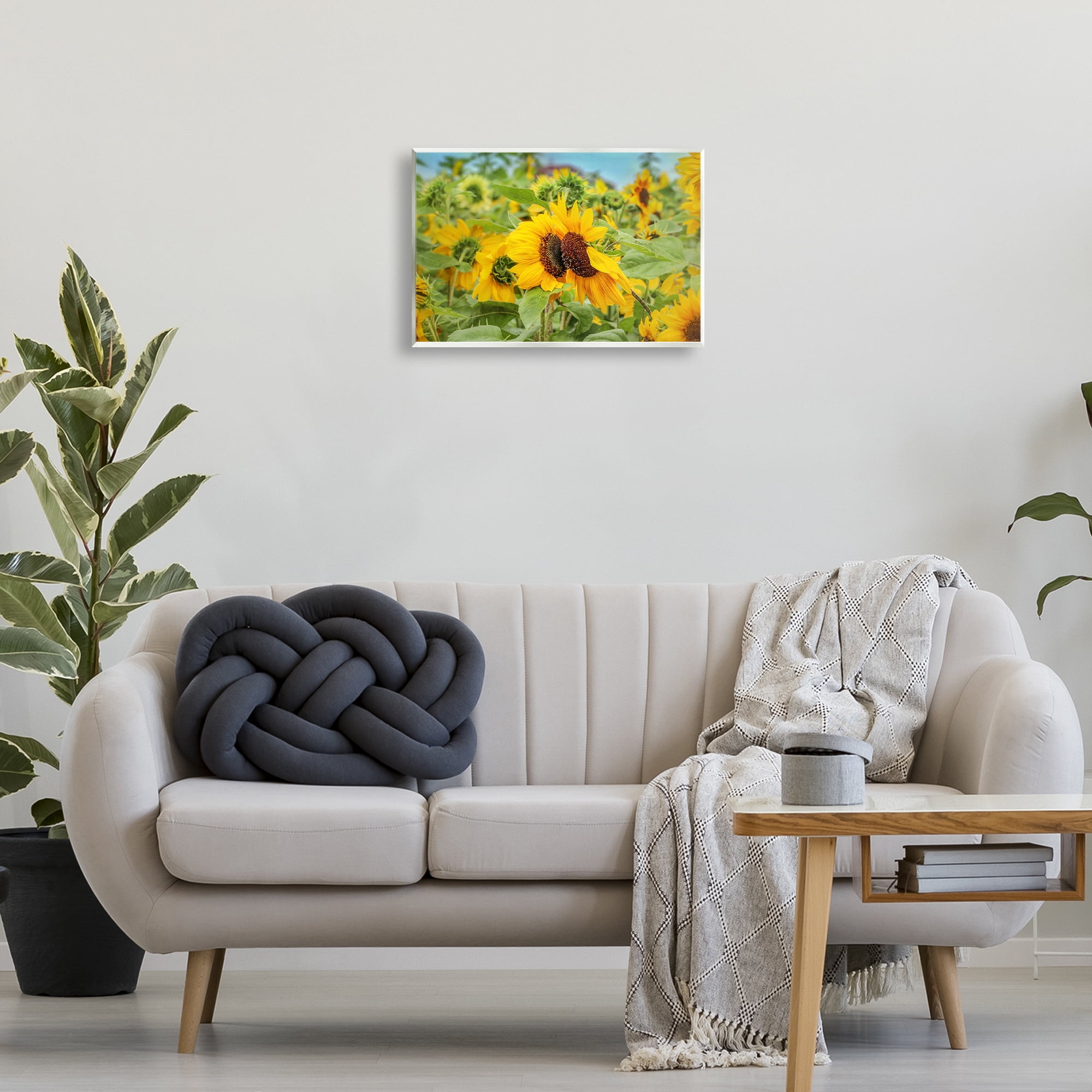 Stupell Industries Sunflower Field Photography Landscape Photography Unframed Art Print Wall Art, 19 x 13