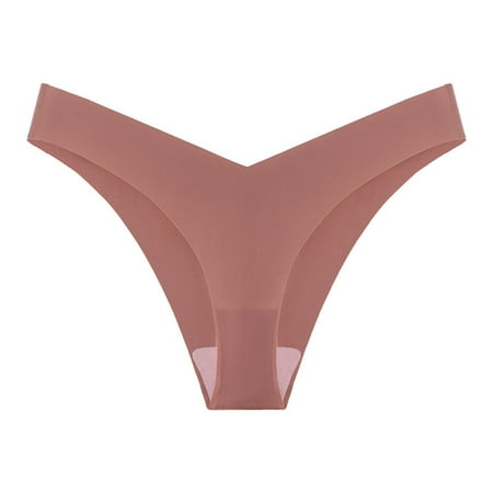 Outfmvch Thongs for Women Womens Underwear No Show Underwear for Women Hot Girls Panty Underwear Bikini String Underwear Solid Nylon Ice Silk panties for Women(clearance) G Xl