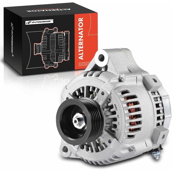 A-Premium Alternator Compatible with Toyota Tundra 2000, Sequoia 2001-2002, 4.7L, 12V 100A 6-Groove Pulley Clockwise, Replace# 27060-0F020-84, 27060-0F020