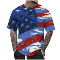 thumbnail image 3 of DODADAWANJ 4th of July Tshirt for Men American Flag Graphic Tees Men Independence Day Patriotic T Shirt Loose Short Sleeve Crewneck Holiday Tops XL, 3 of 6