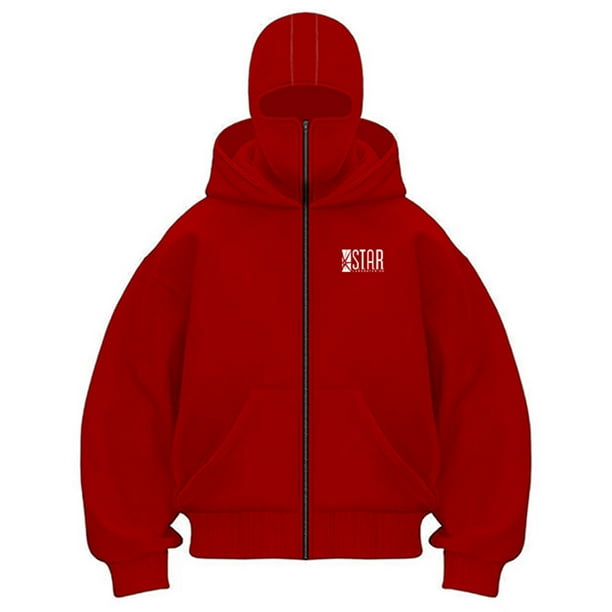 MHFRRA Sudadera con Capucha Informal para Actividades Al Aire Libre y Uso Diario Sudadera con Capucha Cómoda y Elegante para Rojo