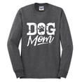 thumbnail image 2 of Wild Bobby Dog Mom Dog Lover Men Long Sleeve Shirt Heather Black 3X-Large, 2 of 5