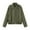 Green, variant on Vintage Suede Long Sleeve Moto Jacket for Women, Snap Closure Zip Pockets Ribbed Hem, Retro Street Style Fall Outerwear, 1 Piece, S-L