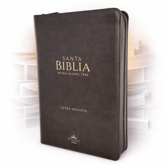Biblia con Cierre Letra Gigante Manual 14 puntos RV1960 imit piel mocha con indice