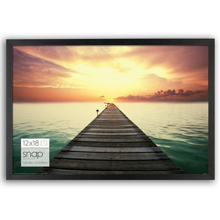 Snap 12  x 18  Black Wood Wall Mounted Poster Picture Frame