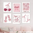 thumbnail image 4 of Pink Bows Wall Art, Coquette Posters for Room Decor Aesthetic Watercolor Light Pink Bow Canvas Prints Preppy Wall Decor Pictures for Girly College Apartment Decoration 8x10in (UNframed) Set of 6, 4 of 4