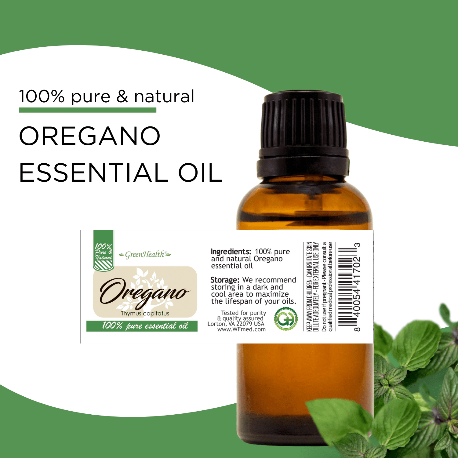 Oregano Essential Oil – 4 fl oz | 100% Pure & Natural | Amber Glass Bottle with Cap | for DIY Linen Mists, Closet Fresheners, Craft Fragrance & Diffuser Recipes